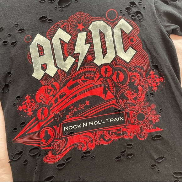Distressed ACDC Tee - Picture 2 of 4